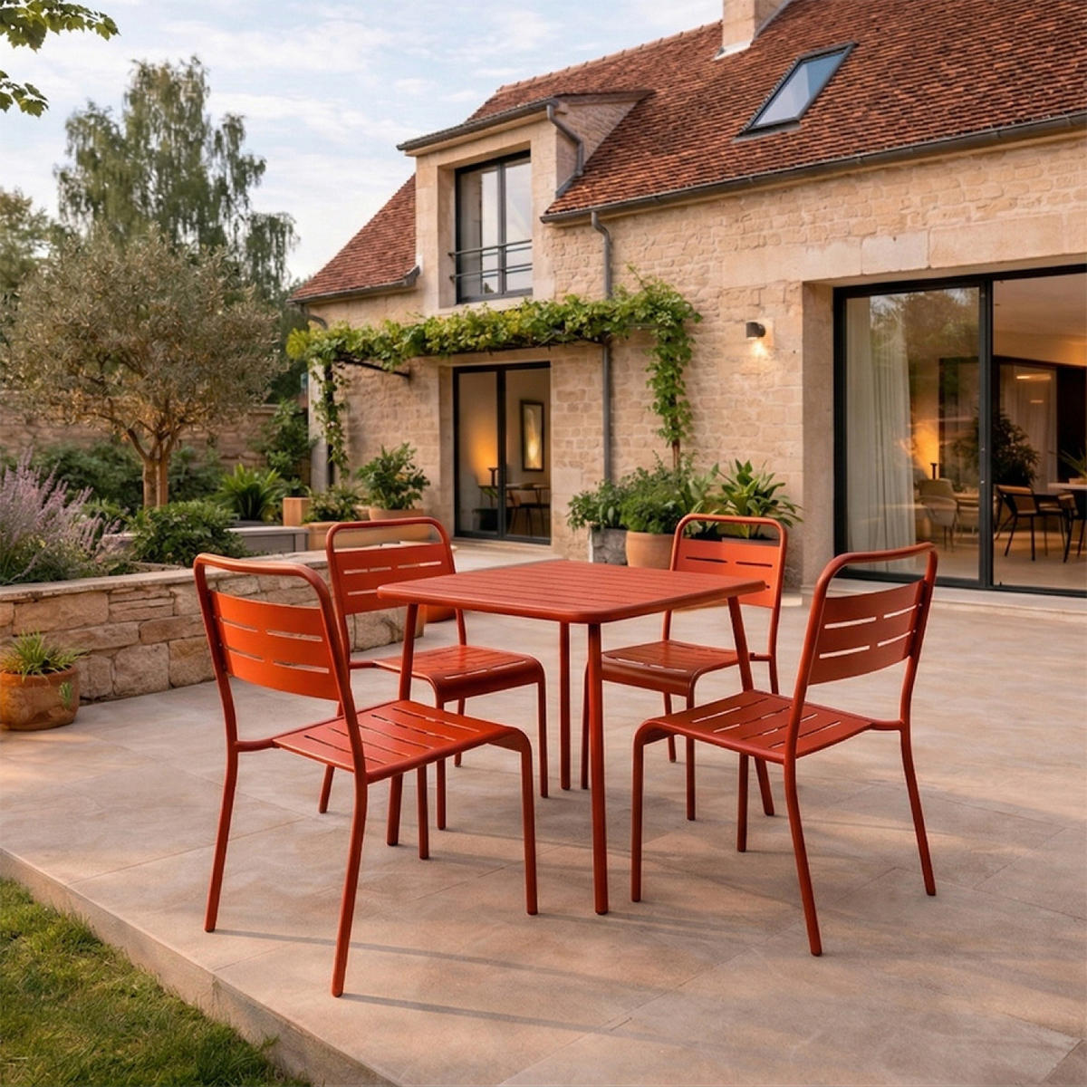 GARTENMÖBEL Bergame Terrakotta - Terracotta, Metall - Concept Usine