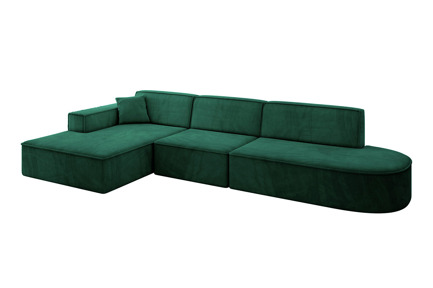 ALTDECOR ROHOVÁ SEDACÍ SOUPRAVA s otomanem vlevo IREA-L2-v4 – 327 x 165 x 77 cm, zelená