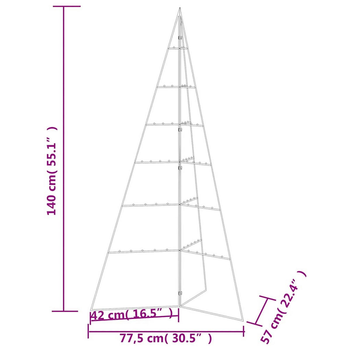 WEIHNACHTSBAUM Metall Für Dekorationen Schwarz 140 Cm - Schwarz, Metall (140cm) - vidaXL