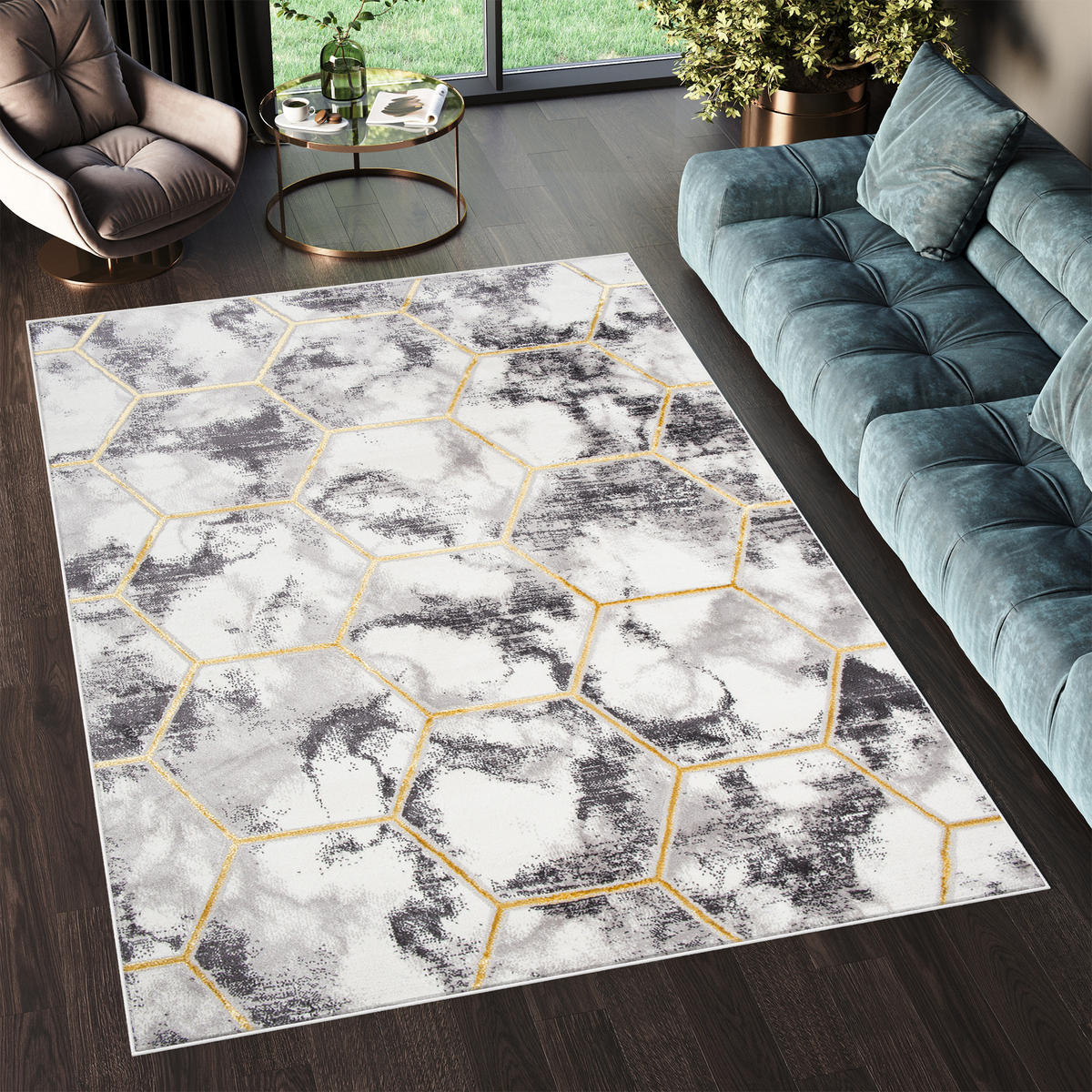 TEPPICH SHINE Creme 140/200 cm - Creme, Textil (140/200cm) - Tapiso