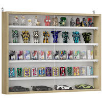 VITRINE DE-15511 4 verstellbare Böden + 2 Schiebetüren 80/60 cm - Eichefarben, Holzwerkstoff (9.5/60/80cm) - ComfortXL