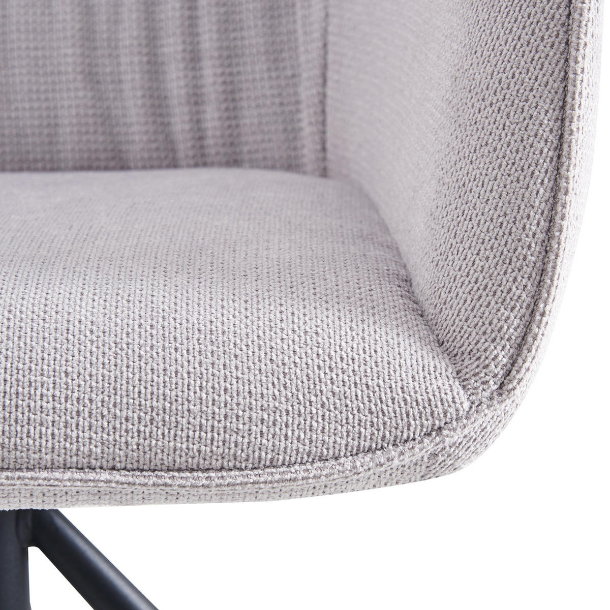 ARMLEHNSTUHL LATONA Sand - Grau, Textil/Metall (59/84/62cm) - B&D Home