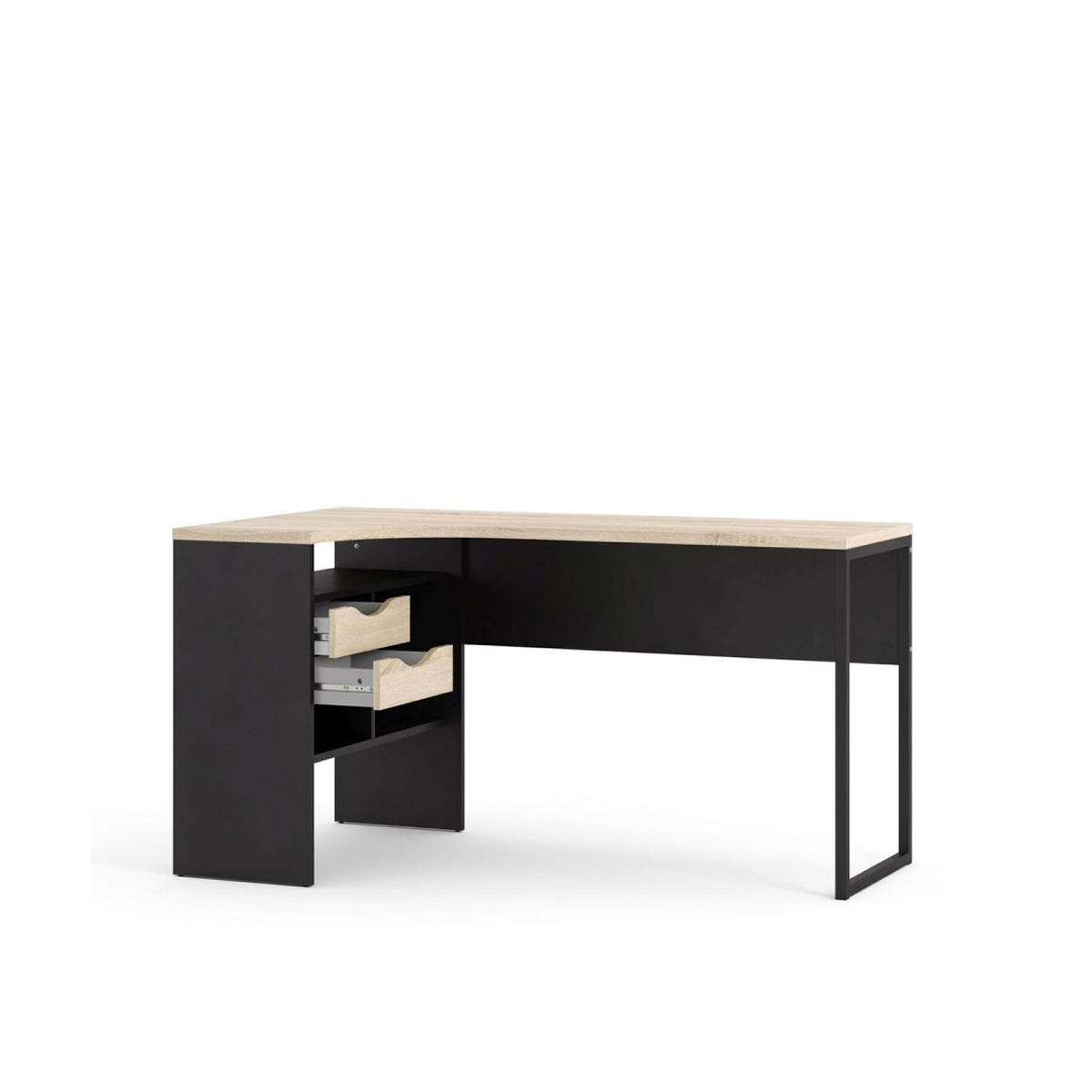 SCHREIBTISCH Schwarz - Schwarz, Holzwerkstoff (81/145/77cm) - ebuy24