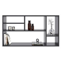 WANDREGAL MILANO Schwarz 109,2/18/60 cm - Schwarz, Holzwerkstoff (109.2/60/18cm) - Matkam Möbel