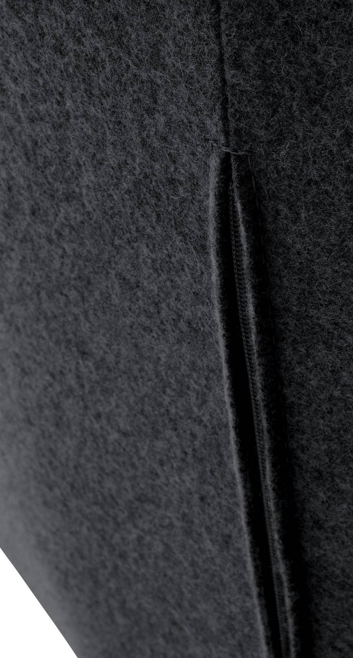 ARMLEHNENSTUHL Filz anthrazit - Anthrazit/Schwarz, Textil/Metall (58/75/54cm) - CLP