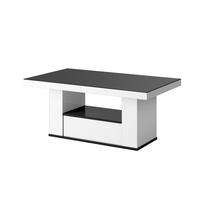 COUCHTISCH rechteckig Schwarz Hochglanz - Weiß Hochglanz 120/75/54 cm - Schwarz Hochglanz/Weiß Hochglanz, Holzwerkstoff (75/120/54cm) - designimpex