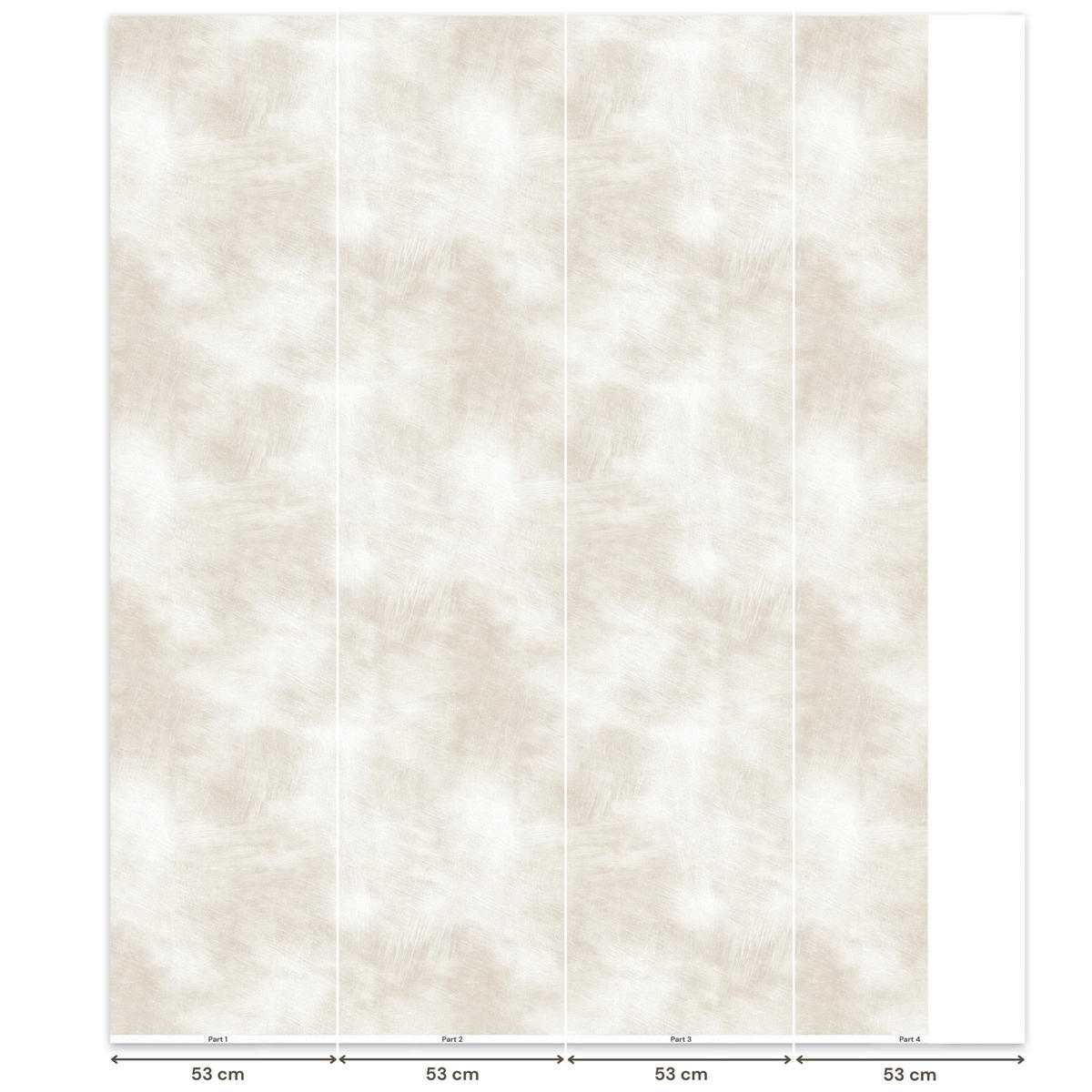 TAPETE - Dezent - Textur - Beige - 180x220 cm - Creme, Papier (180/220cm) - OnlyWow