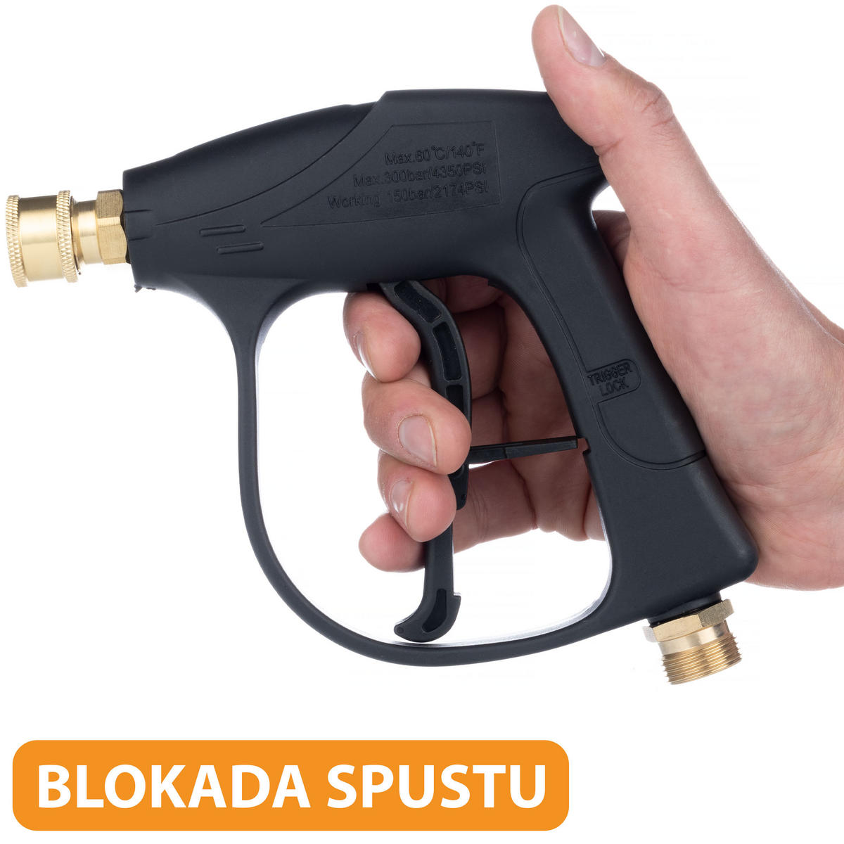PISTOLE 4350PS - 300 BAR, 60°C, 25 l/min, M22-14, 1/4” Schnellkupplung - Multicolor, Kunststoff (10/10/10cm)