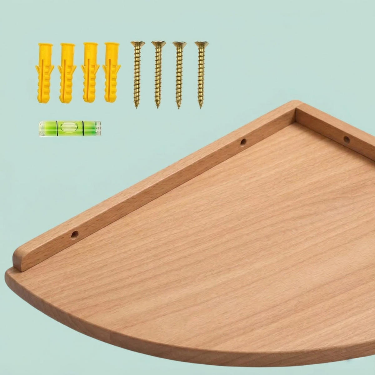 ROHOVÁ pol. - svetlohnedá, drevo (35/3/35cm) - Relaxdays