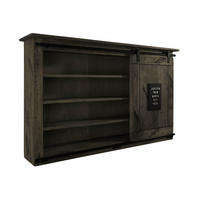 WANDREGAL Mango 130x25x80 grau lackiert RAILWAY #258 - Grau, Holz (130/80/25cm) - Massivmoebel24
