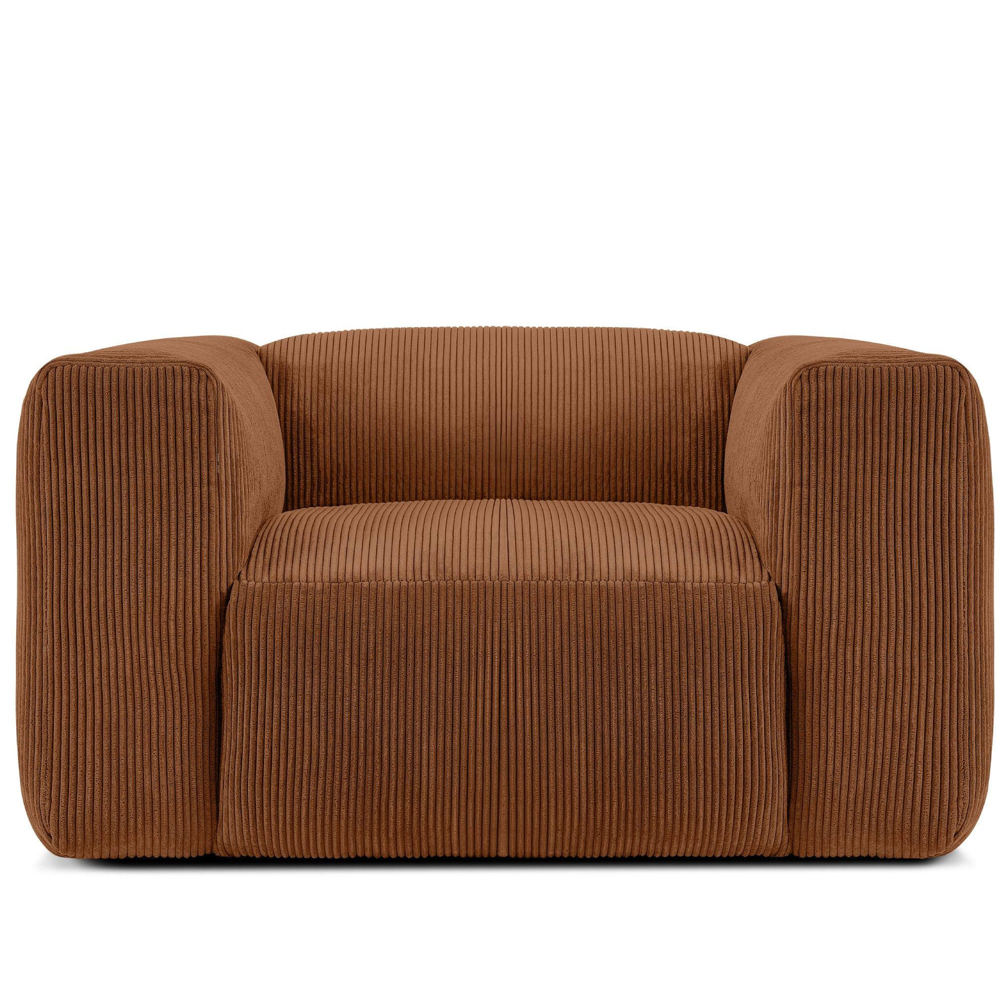 SESSEL BUFFO , Rot - Rot, Textil (130/73/96cm) - KONSIMO®