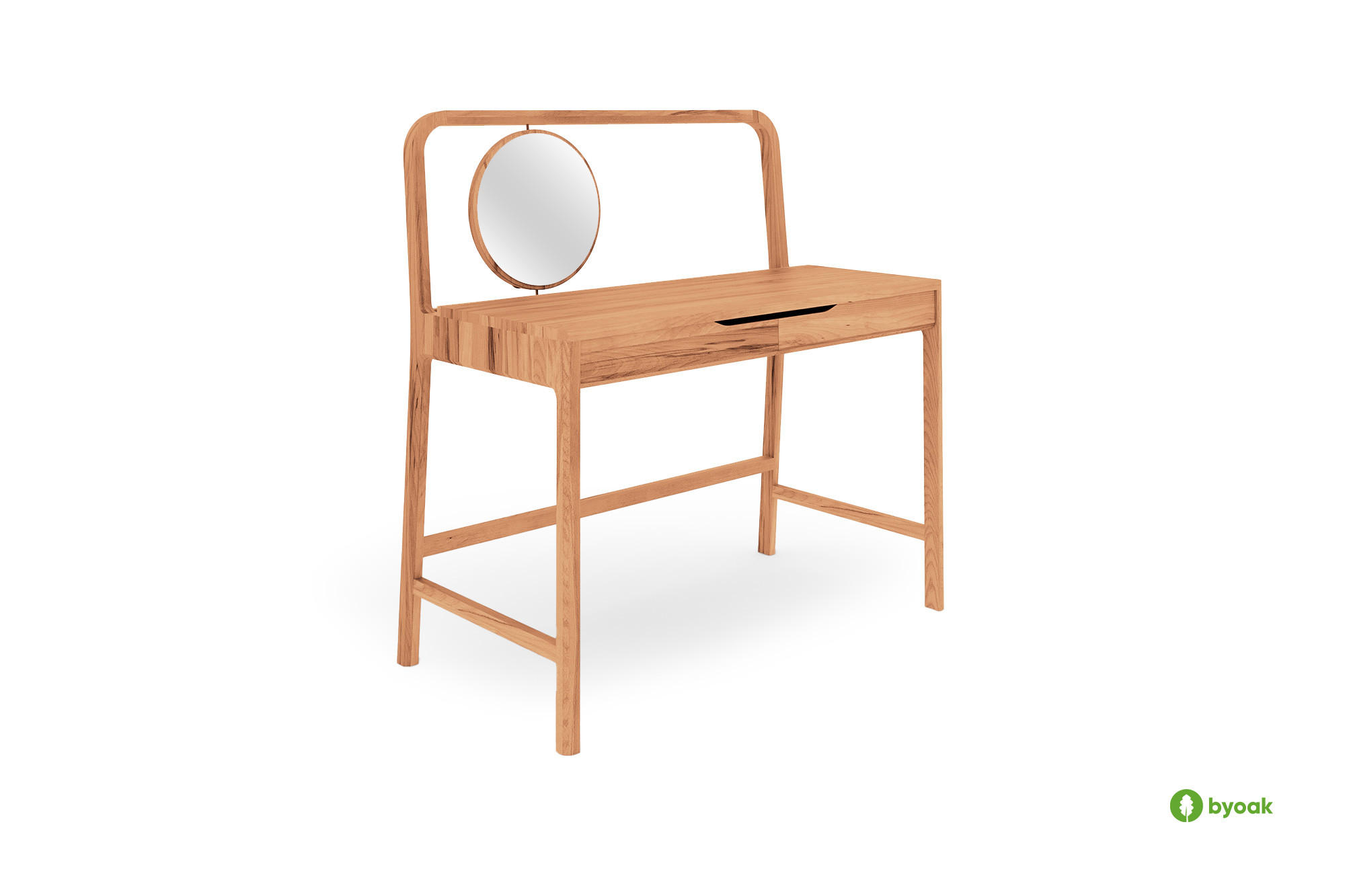 SCHMINKTISCH PAUL Kernbuche - Kernbuche, Holz (110/112/57cm) - byoak