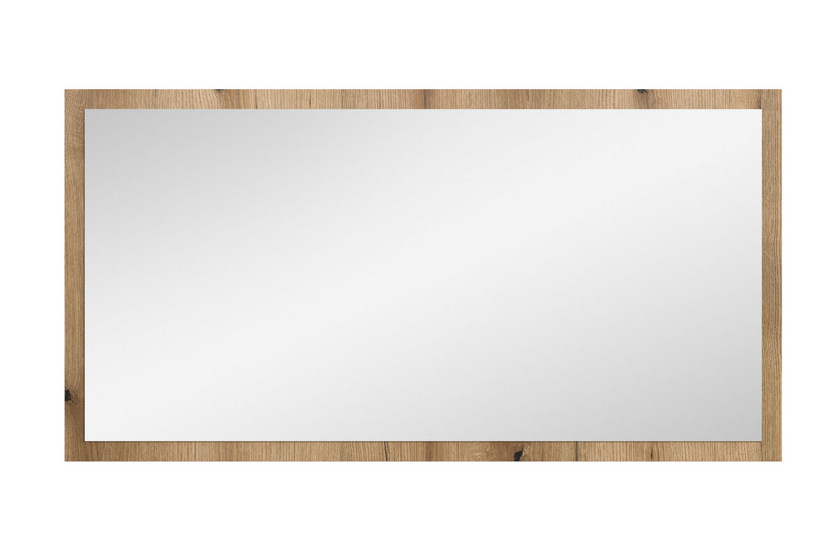 SPIEGEL Luv (B/H/T: ca. 106/55/2 cm) in Evoke Oak Nachbildung/Spiegelglas - Eichefarben, Glas (106/55/2cm)