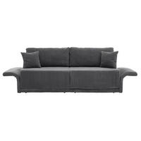 SOFA mit Schlaffunktion 182 x 88 x 84 cm Cord Grau - Grau, Metall (182/84/88cm) - Meubliv