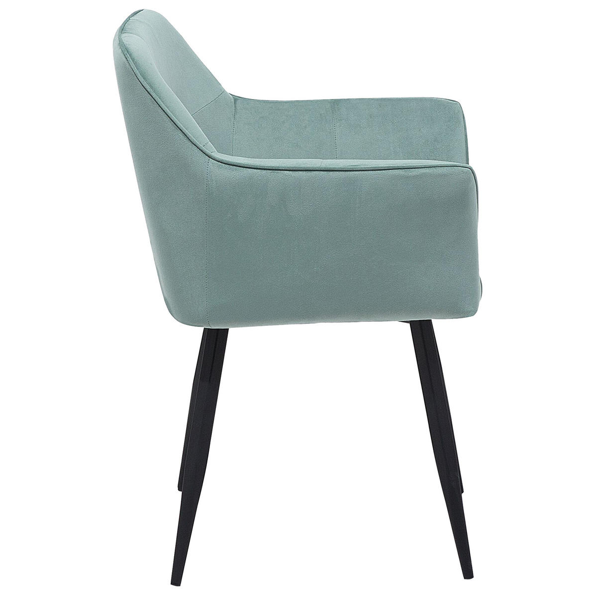 ESSZIMMERSTUHL 2er-Set Samtstoff Mintgrün Jasmin - Grün, Textil/Metall (60/84/49cm) - Beliani