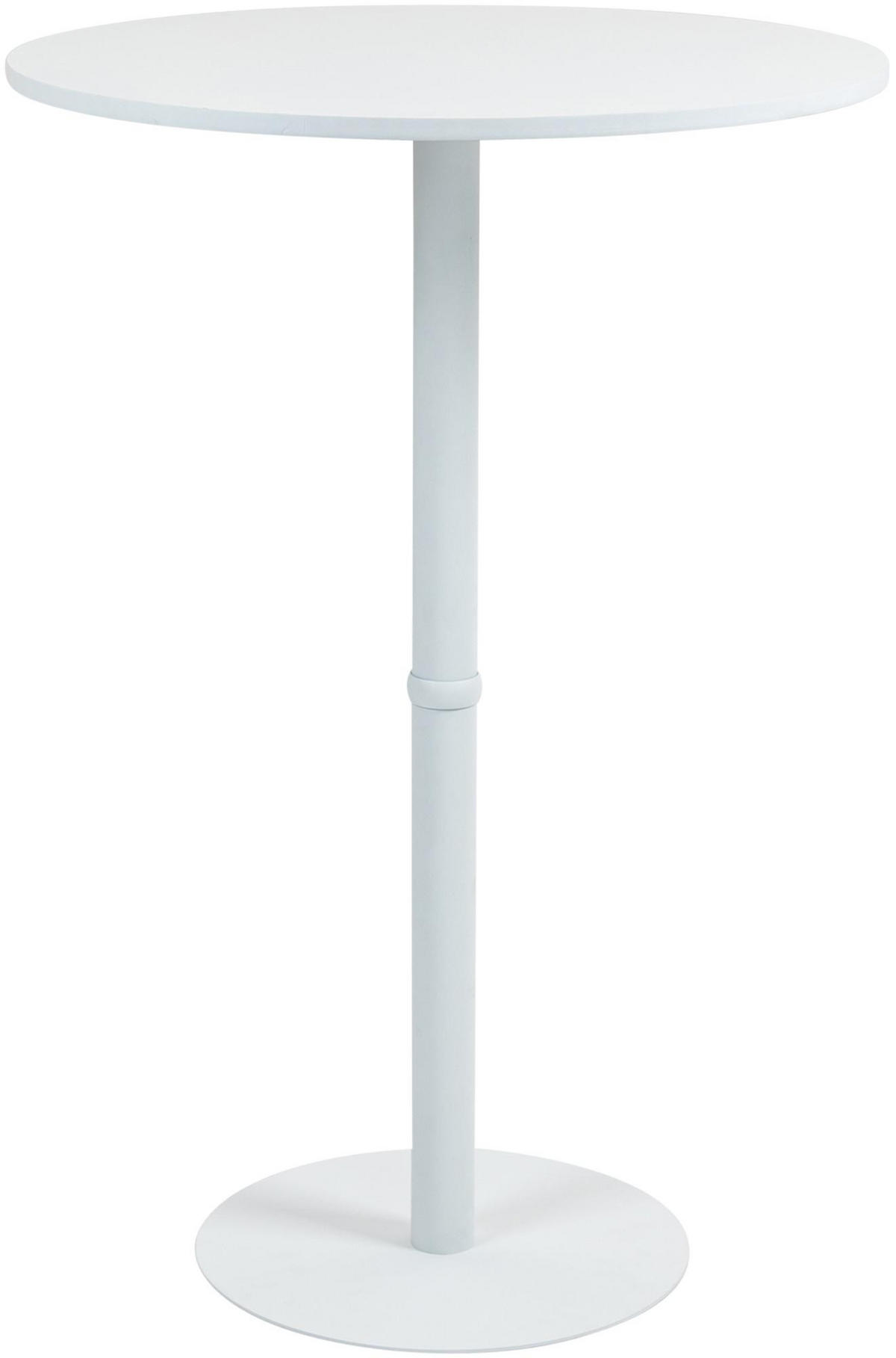 STEHTISCH rund 75 cm Holz weiß/weiß - Weiß, Holz/Metall (75/75/110cm) - CLP