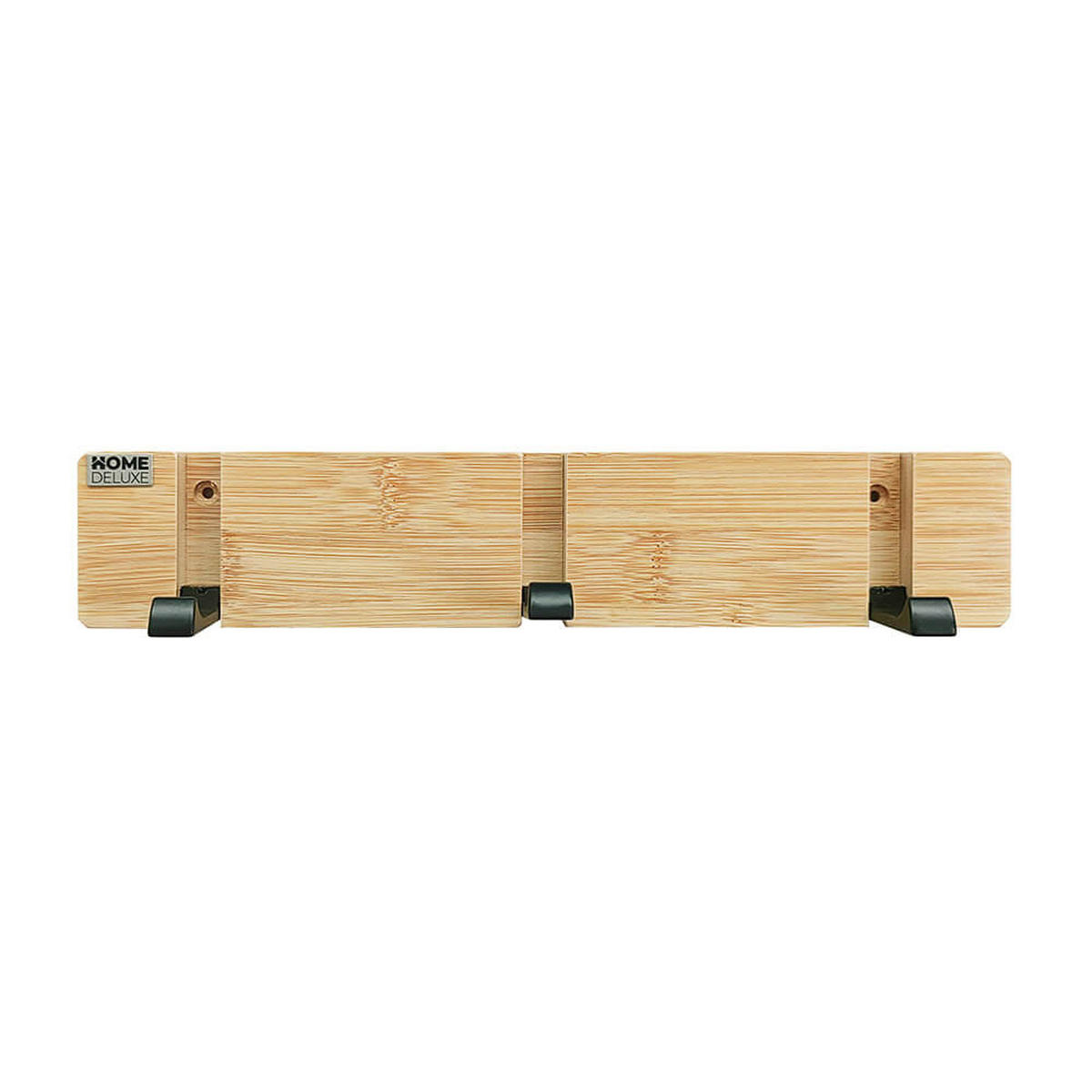 GARDEROBENLEISTE HOOK inkl. Haken und Magnete - Bambus - Naturfarben, Holz (2/5.5/29cm) - Home Deluxe