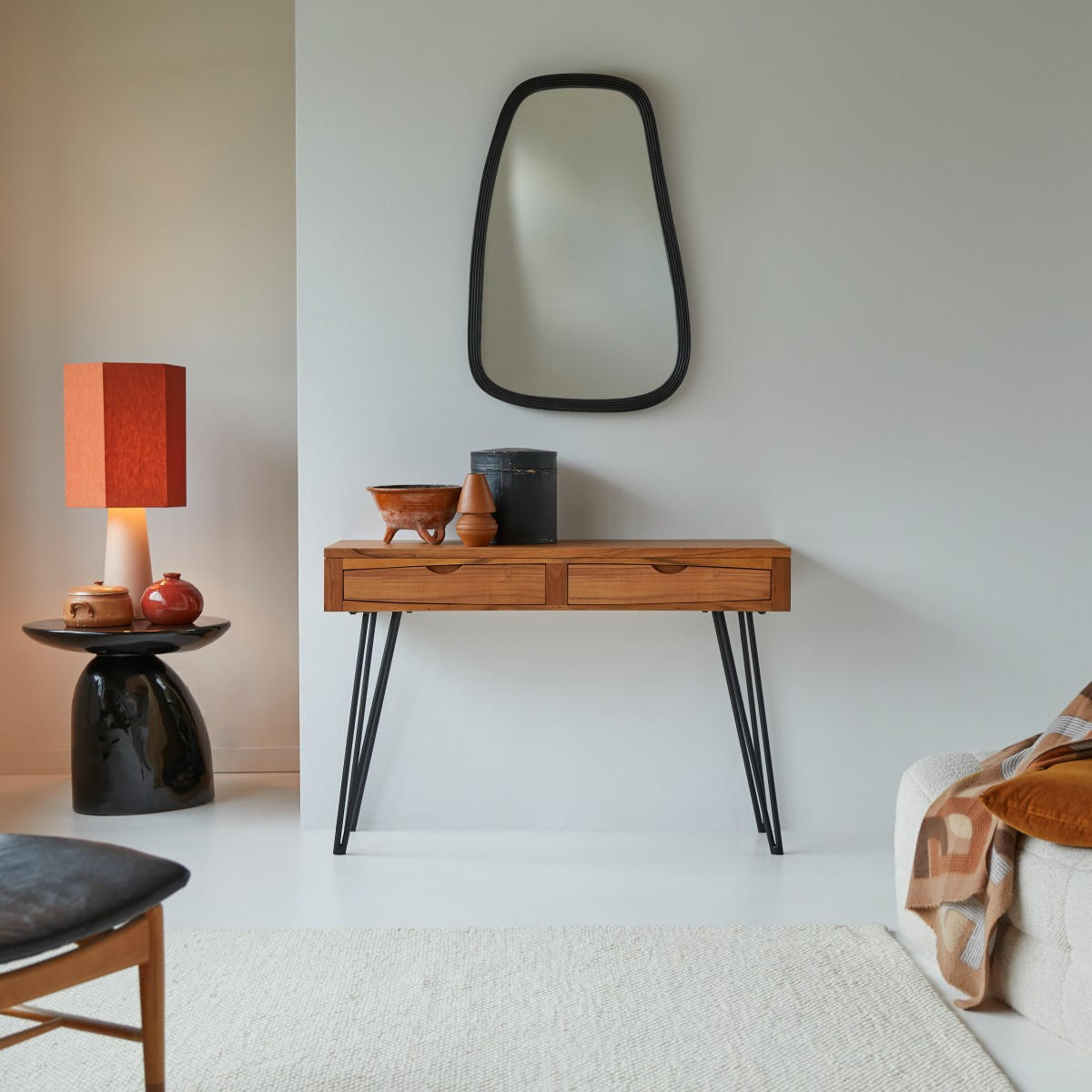 KONSOLENTISCH Bonnie Braun aus Akazie - Braun, Holz (40/120/80cm) - Tikamoon
