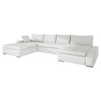 WOHNLANDSCHAFT Caro Premium - Silberfarben/Creme, Holz/Textil (394/80/213cm) - MIRJAN24