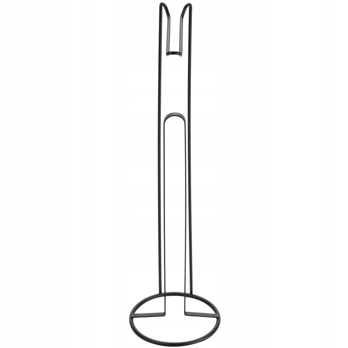 STÄNDER für Toilettenpapierhalter, schwarz - Schwarz, Metall (15/54cm) - KADAX