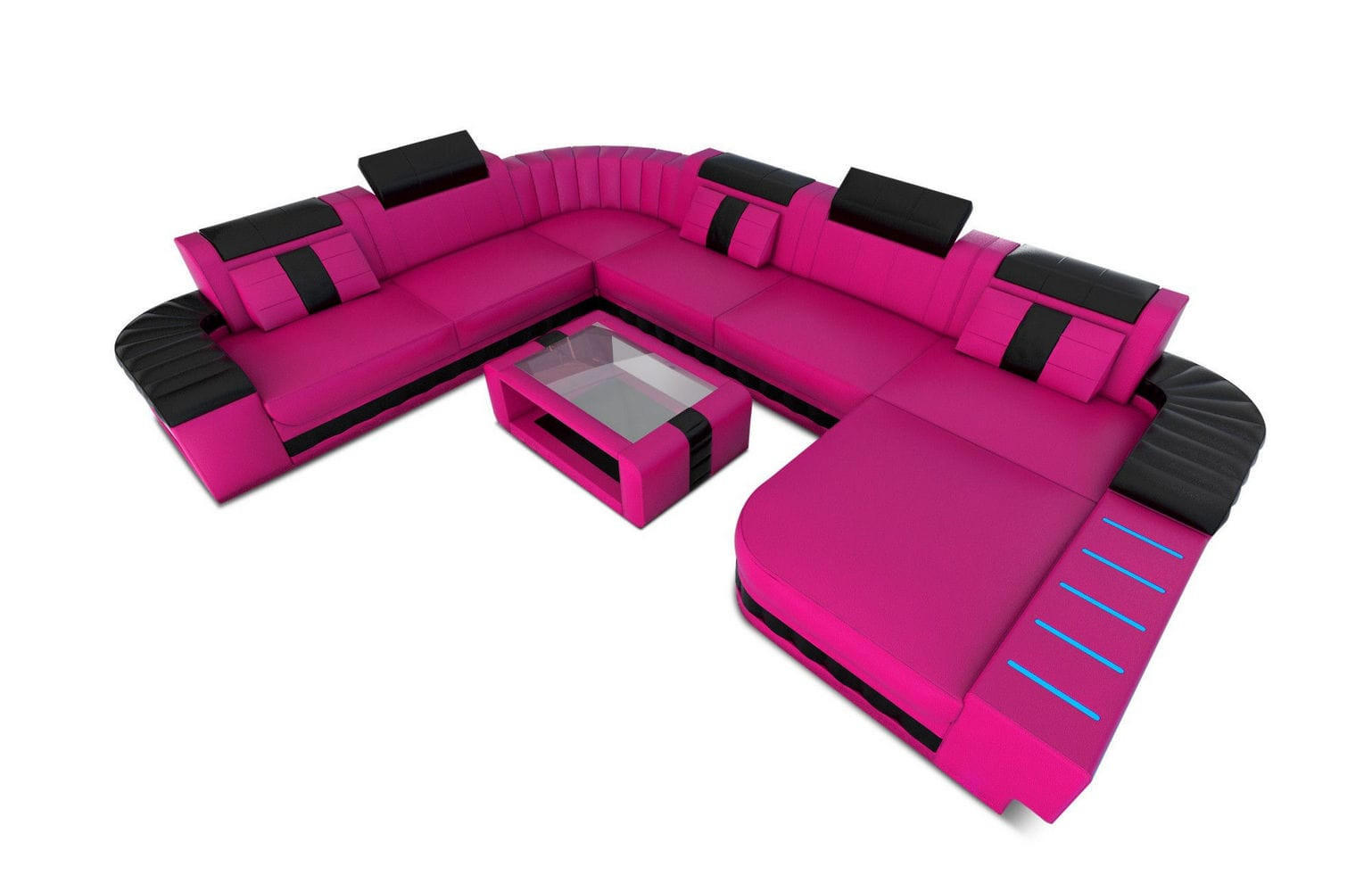 XXXLutz Wohnlandschaft Pink 362x80x287 cm