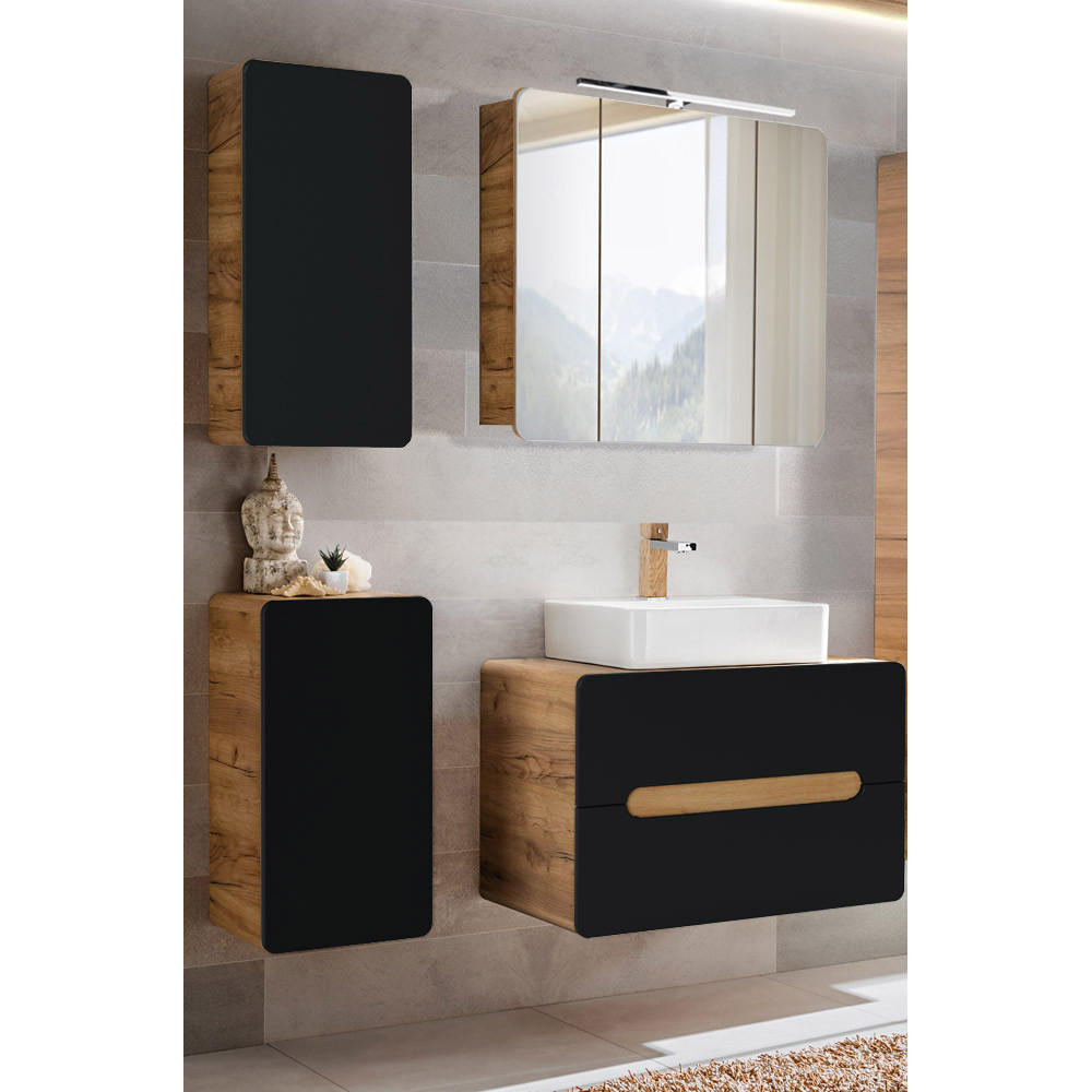 Lomado Badmöbel-Set Grau 130x200x46 cm