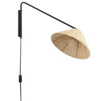 WANDLEUCHTE Palena 60/33/30 cm - Naturfarben, Naturmaterialen (33/30/60cm) - Beliani