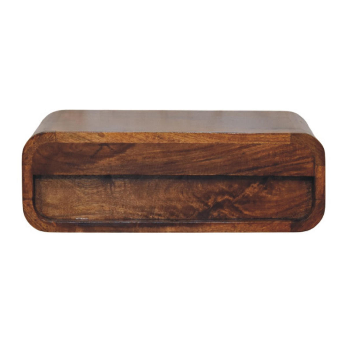 NACHTTISCH Avora Wandmontiert mit 1 Schublade, Braun - Messingfarben/Braun, Holz/Metall (45/15/32cm) - Artisan Furniture