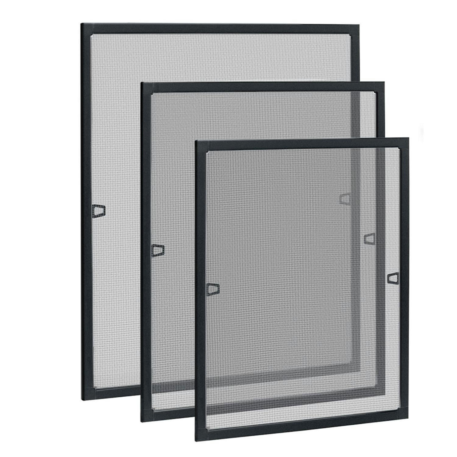 FLIEGENGITTER Fenster 80 x 100 cm Anthrazit - Anthrazit, Metall (80/1/100cm)
