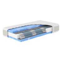 TASCHENFEDERKERN-MATRATZE "XXL Gelstar T-1000", H4, 80 x 200 cm, Höhe: ca. 25 cm - Weiß, Textil (80/200cm) - Hn8 Schlafsysteme