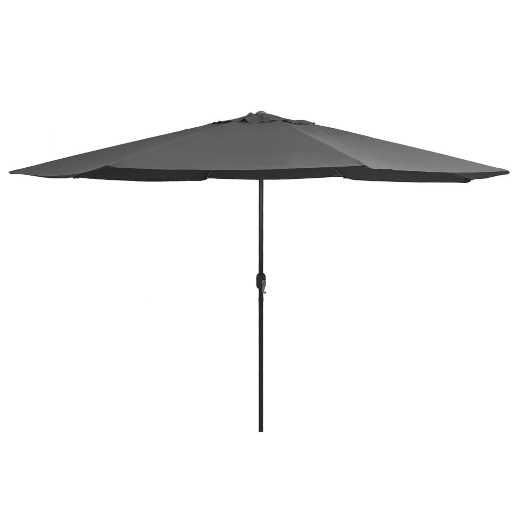 SONNENSCHIRM Mit Metall-Mast 390 Cm Anthrazit - Anthrazit, Textil (390/390cm) - vidaXL