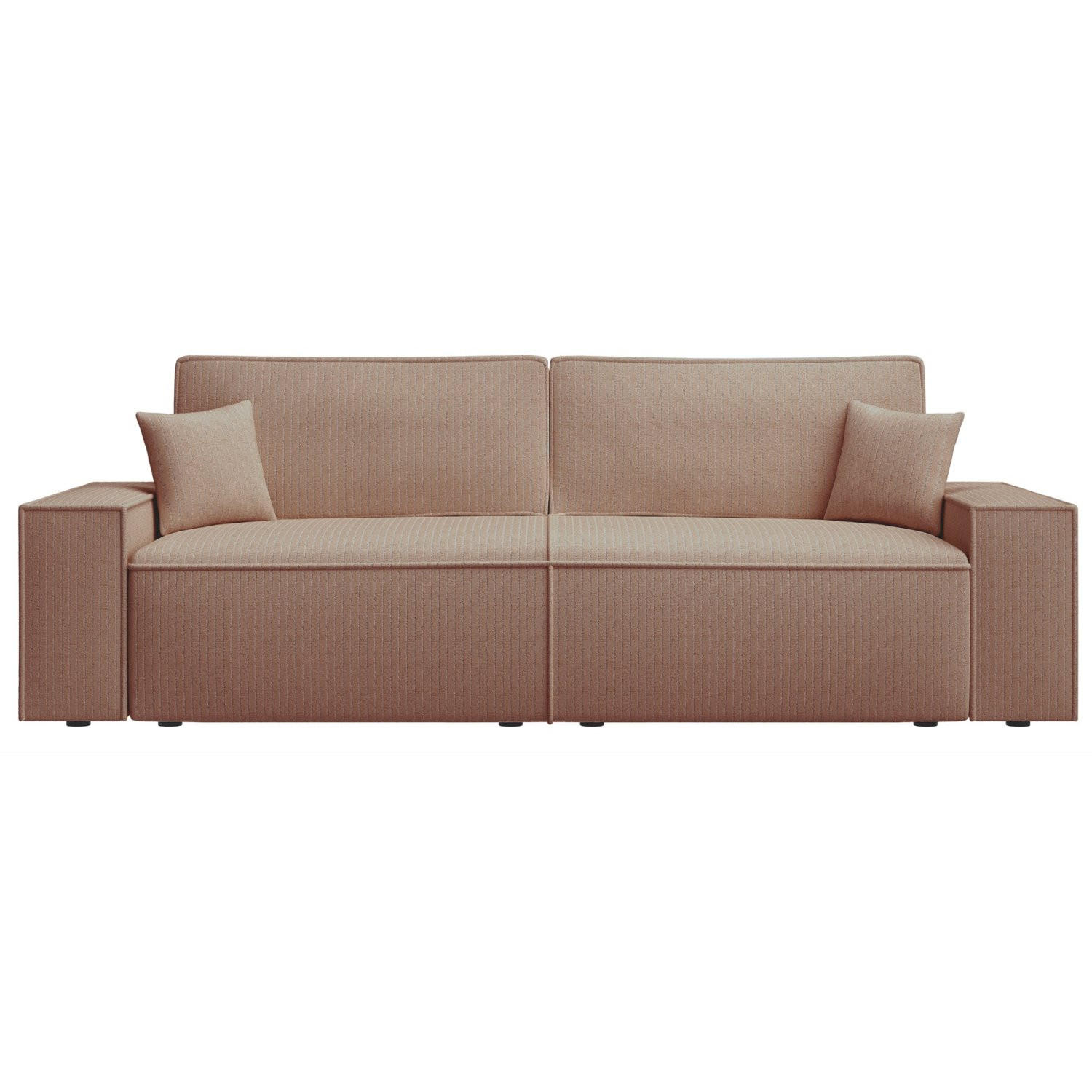 SOFA Farese Dunkelbeige mit Cordbezug - Beige, Textil (257/85/102cm) - Selsey