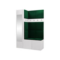 GARDEROBEN-SET Orion X - Weiß/Grün, Holzwerkstoff/Kunststoff (124/186/46cm) - MIRJAN24