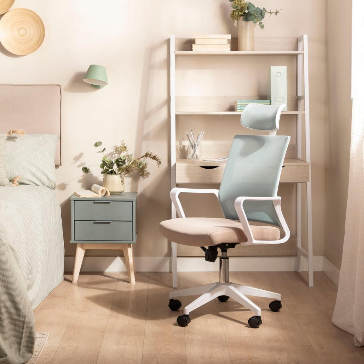 SCHREIBTISCHSTUHL Leima Zweifarbig 60 cm x 112-127 cm - Multicolor, Kunststoff (60/112/64cm)