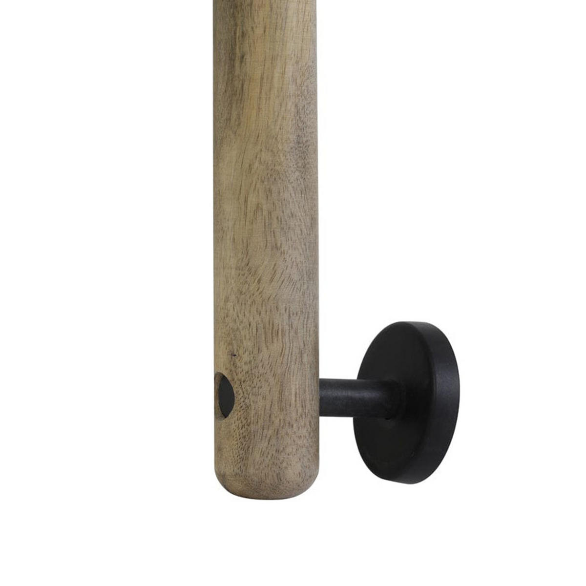 WANDLEUCHTE BANU 120x25x45 cm, Holz, Metall, schwarz - Schwarz, Metall (25/45/120cm) - Light & Living