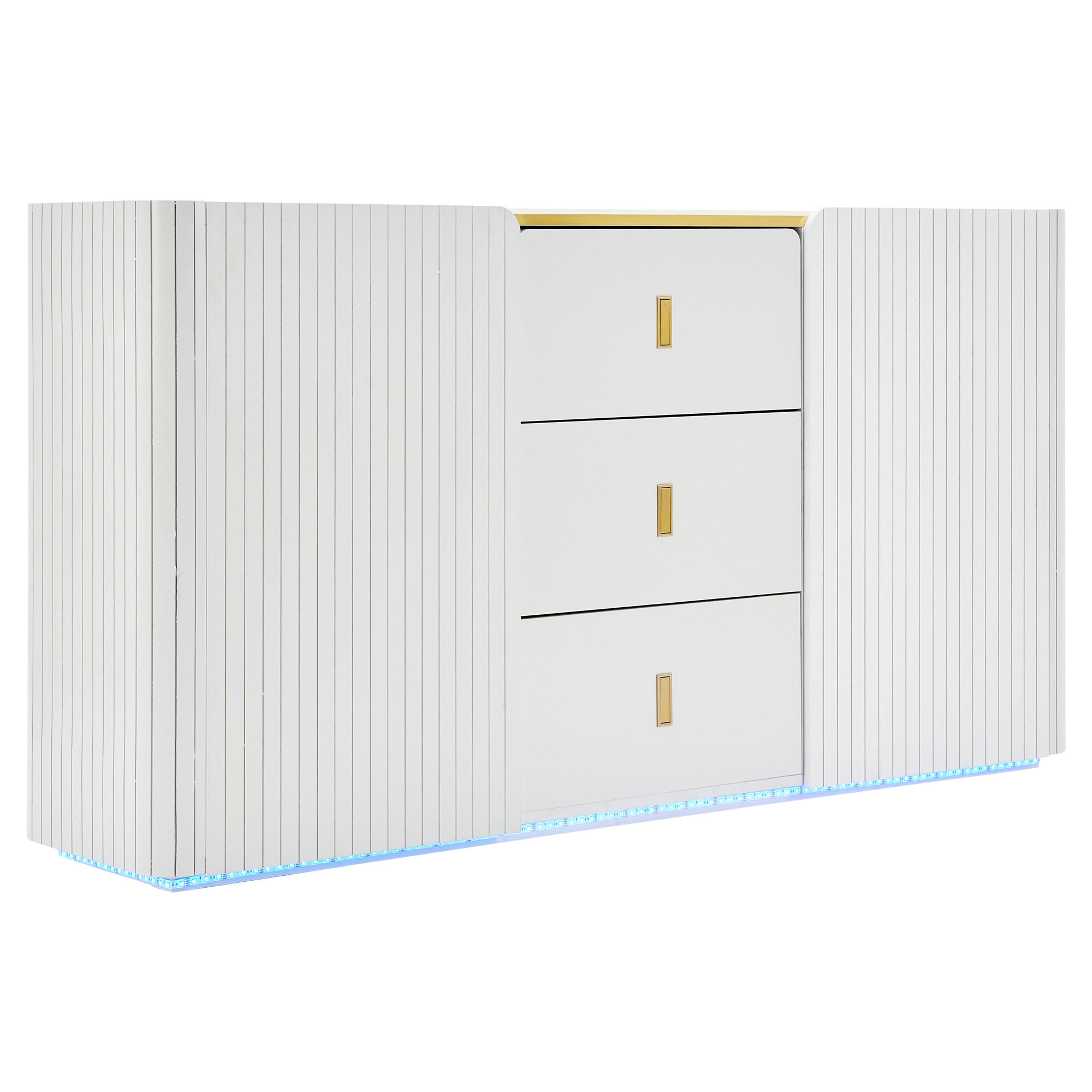SIDEBOARD Weiß 150/35/80 cm - Weiß, Holzwerkstoff (35/80/150cm) - Urban Meuble