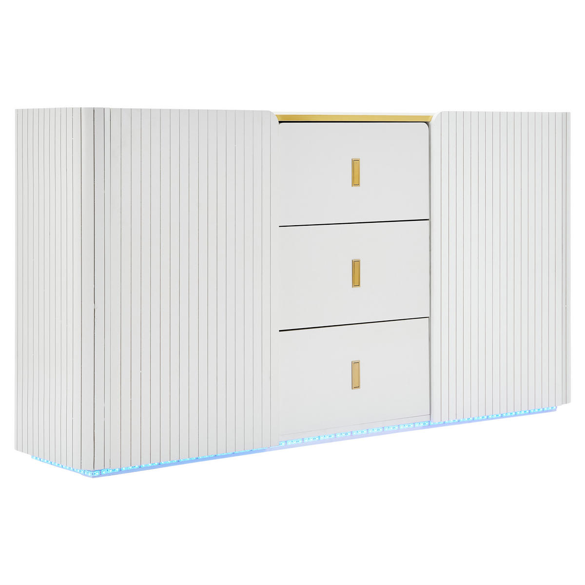 SIDEBOARD Weiß 150/35/80 cm - Weiß, Holzwerkstoff (35/80/150cm) - Urban Meuble