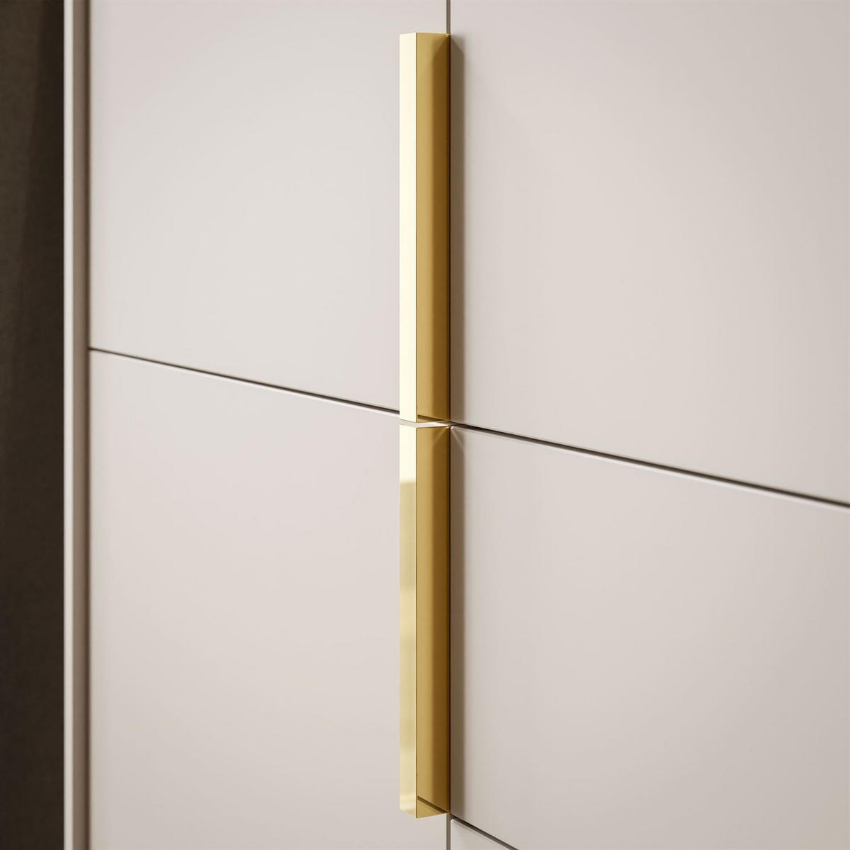 HIGHBOARD MIRACLE 3D3S mit Schubladen dreitrürig Kaschmir - Kaschmir, Holzwerkstoff (104/134/39cm) - Lookway