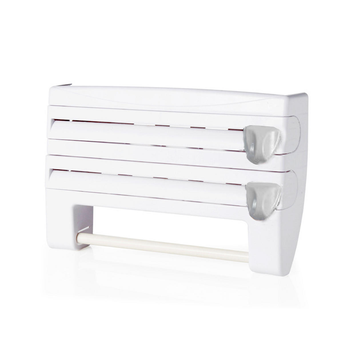 WANDROLLENHALTER - Weiß, Kunststoff/Metall (38/24.5/7.5cm) - Relaxdays