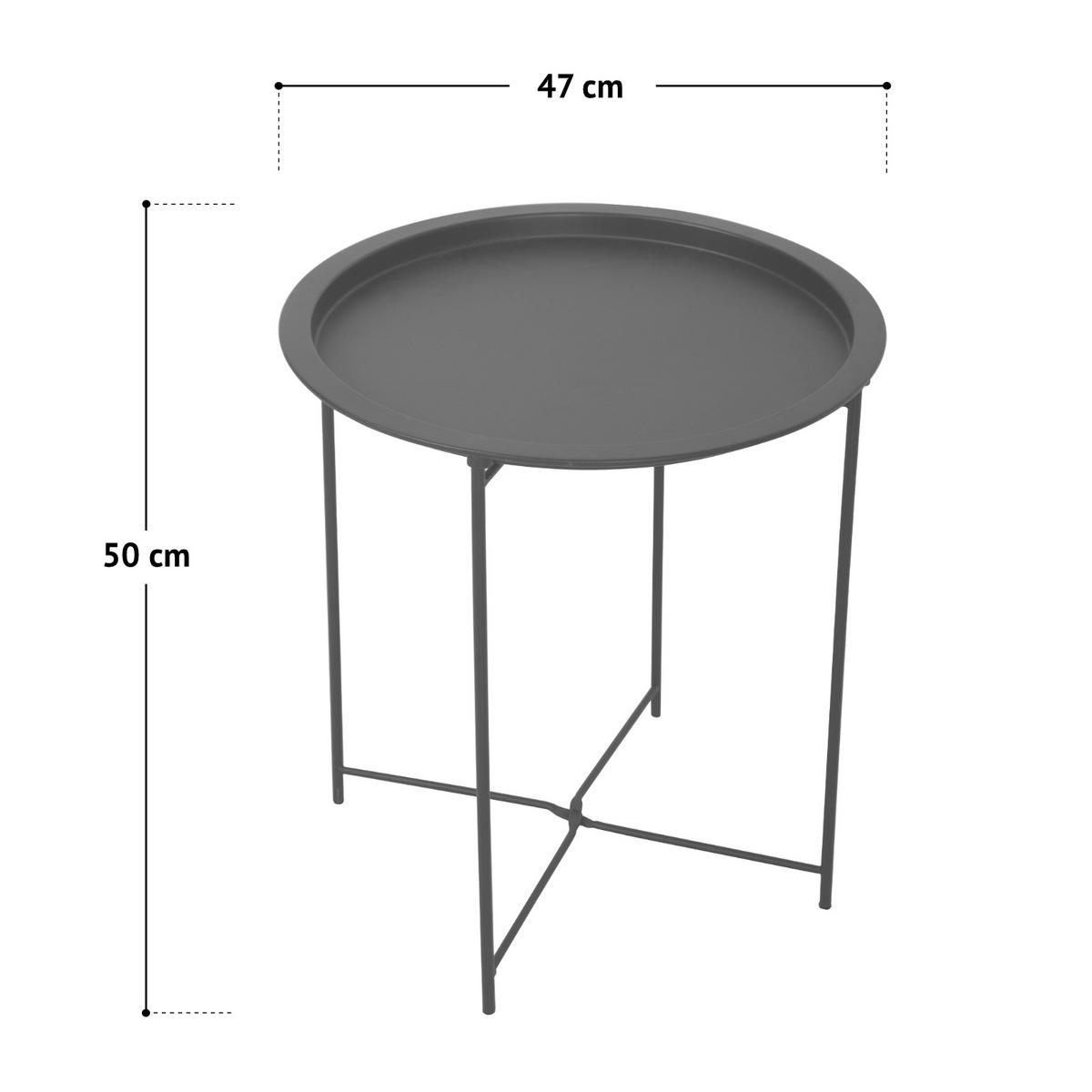 BEISTELLTISCH THEBE Schwarz - Schwarz, Metall (47/47/50cm) - SVITA