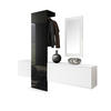 GARDEROBE Carlton Paneel in Schwarz Hochglanz - Schwarz Hochglanz, Holzwerkstoff (208/193/35cm) - Vladon