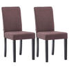 ESSZIMMERSTUHL Ines, 2er Set Stoff, Gestell Holz Schwarz Braun - Schwarz/Braun, Holz/Textil (41/91/47cm) - TPFLiving