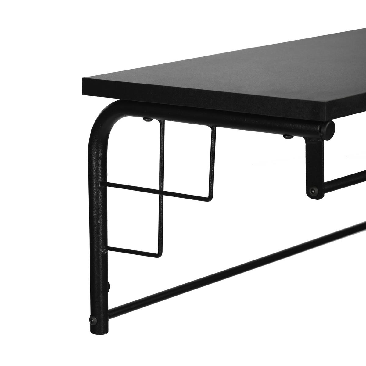 NÁSTĚNNÁ SKŘÍŇ Ølstykke - černá, kov (110/27/30cm) - [en.casa]