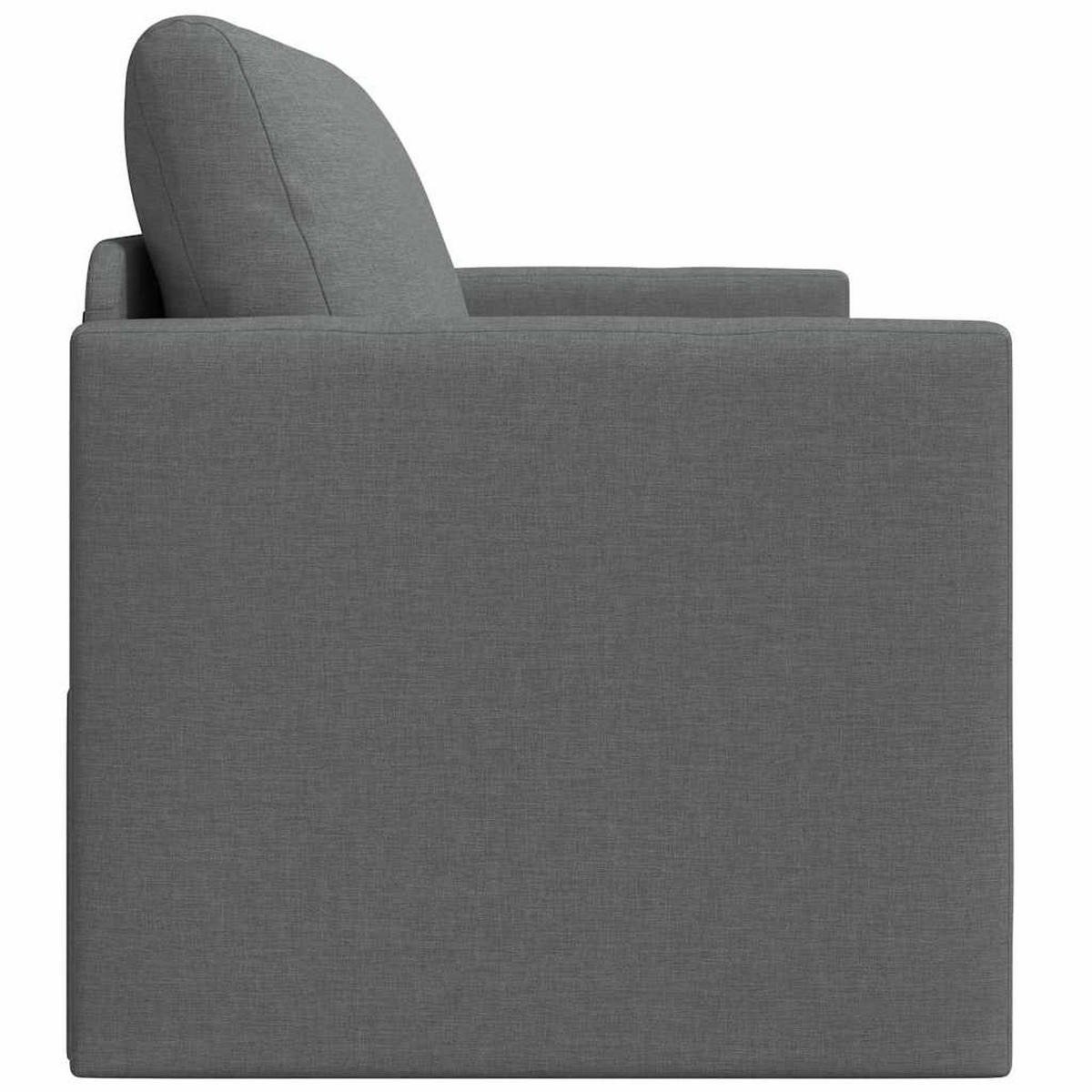 SCHLAFSOFA 110Cm Dunkelgrau Stoff - Grau, Textil (71/78/124cm) - vidaXL