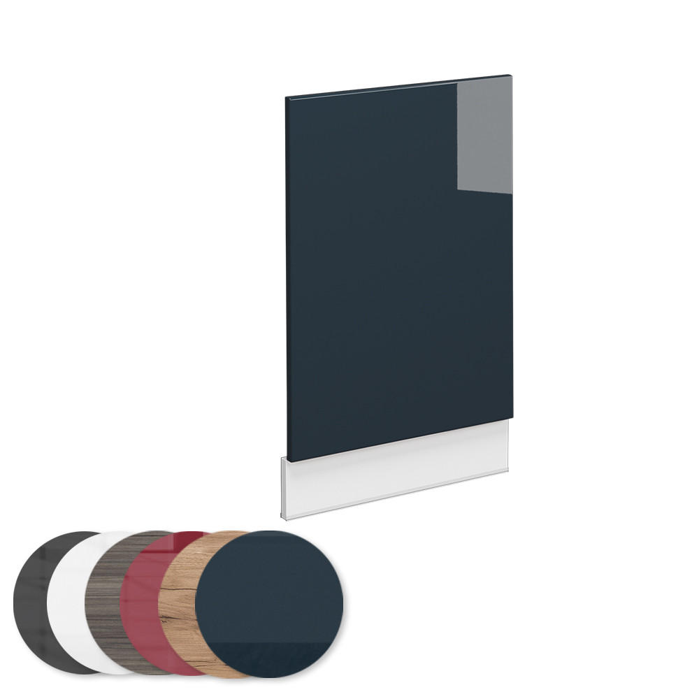 FRONTBLENDE Fame-Line Dunkelblau Hochglanz 45 cm ohne AP - Weiß/Dunkelblau, Holzwerkstoff (45/67.4/1.6cm) - Vicco