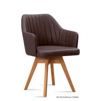 ARMLEHNSTUHL drehbar (2er-Set) Dotty 58x81x60 Eiche geölt/Braun - Eichefarben/Braun, Kunststoff (60/81/58cm) - 58aufmkessel