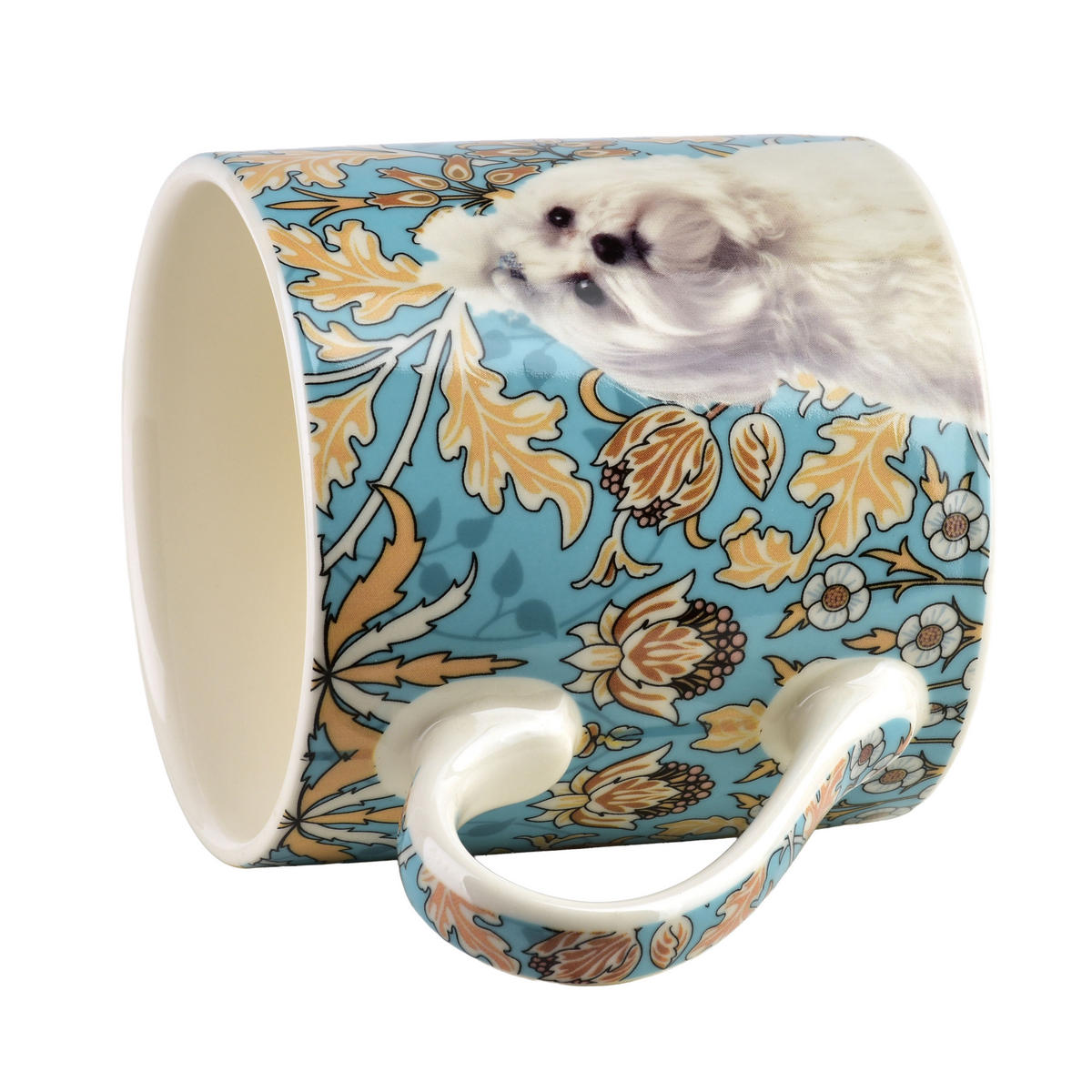 HRNEK porcelánový NOYA s přívěskem – maltézáček, 380 ml - zelená barva, keramika (0.38L) - Mondex