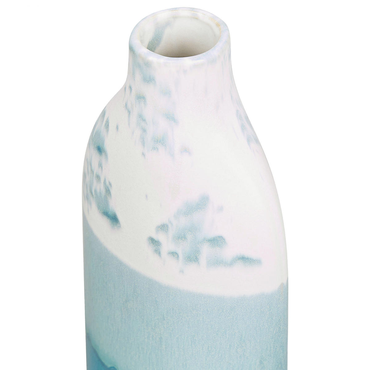 BLUMENVASE Steinzeug blau Callipolis - Blau, Stein (35cm) - Beliani