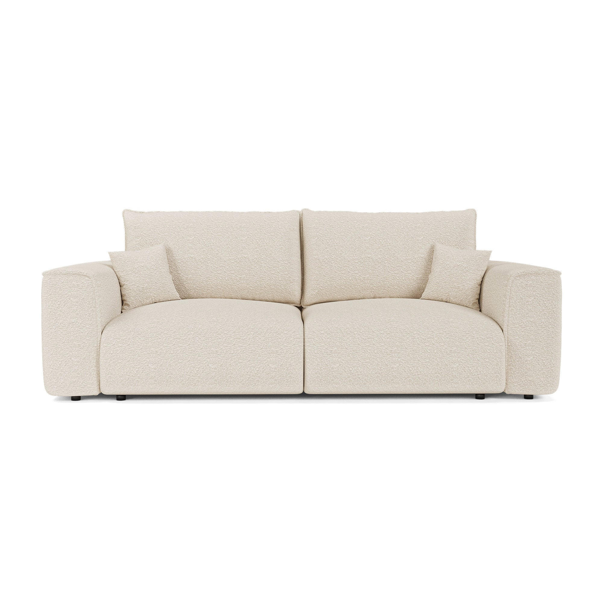 SCHLAFSOFA mit Stauraum COMO Frottee Creme 254cm - Creme, Textil (254/78/95cm) - Premium Interiors