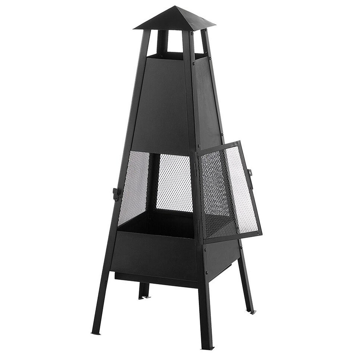 FEUERSTELLE Stah schwarz Yasur - Schwarz, Metall (41/100/41cm)